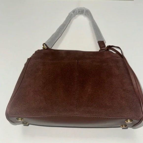 BRAND NEW! Verano Hill - dark brown suede handbag - Picture 3 of 6